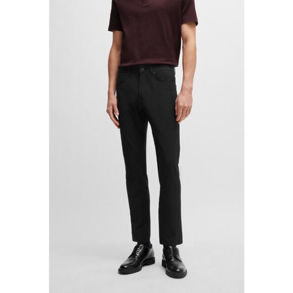 HUGO BOSS Men's Delaware Slim-Fit Jeans in Woven Stretch Size 36/32 Black - Picture 1 of 9